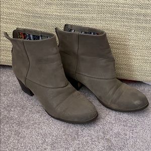 Grey ankle booties
